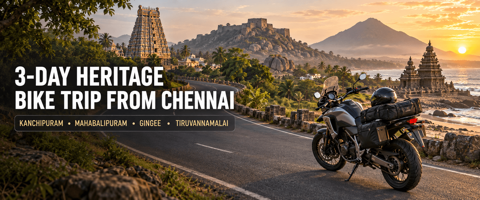 Three-Day Heritage Bike Trip from Chennai
