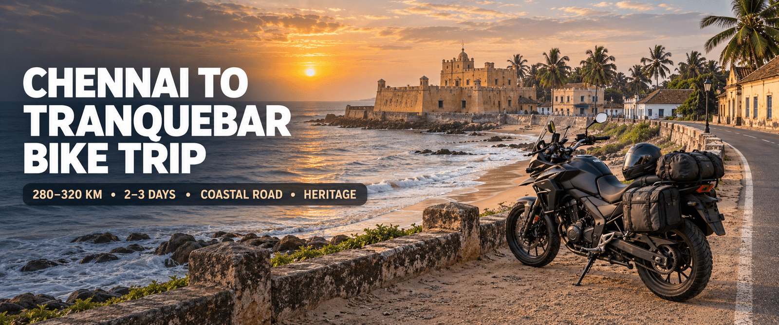 Chennai to Tranquebar Bike Trip: A Coastal Heritage Journey