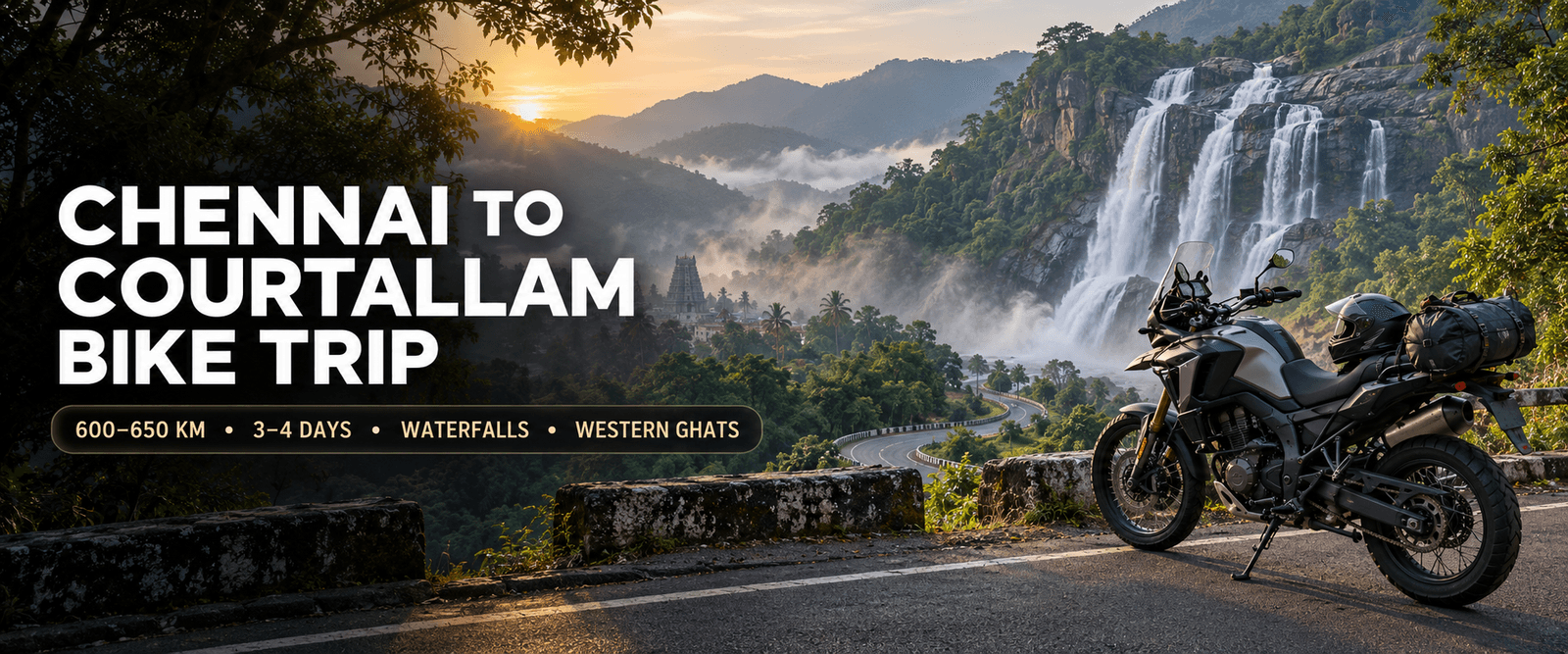 Chennai to Courtallam Bike Trip: Waterfalls, Route and Budget